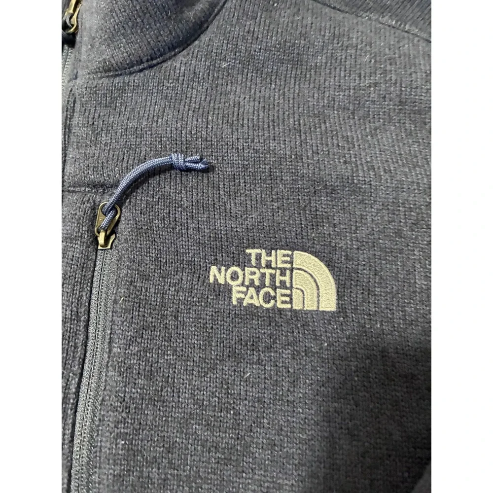 The North Face Gordon Lyons Quarter Zip Fleece Pullover Mens Large Navy Blue L